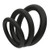 SOCOAT 3pcs Waterproof Exercise Soft Bands-Black