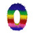 Colorful Number Zero Pinata - Mexican Piñata - Handmade in Mexico