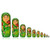 Fine Craft India Set of 10 Piece Hand Paints Green Matryoshka Traditional Indian Nesting Stacking Wooden Nested Dolls Christmas