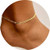 Kyerlyn Dainty Flat Marina Chain Ankle Bracelet for Women 18k Gold Plated Summer Beach Adjustable Chain Anklet for Women Girl Teen Simple Fashion Jewelry Gift