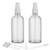 Small Clear Glass Spray Bottles for Essential Oils  3-4oz Empty Fine Mist Spray Bottles 2 Pack