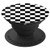 Checkerboard Checkered Pattern Checker Black White Gift PopSockets Grip and Stand for Phones and Tablets
