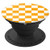 PopSockets  Checkerboard Orange and White PopSockets Grip and Stand for Phones and Tablets