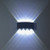 Wall Sconce Lights FLYDEER 8W Modern LED Wall Light up Down Aluminium Wall Lights Wall Lamp for Living Room Bedroom Corridor (Black-White Light)