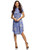 oodji Ultra Women s Printed Shirt Dress  Blue  8