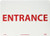 NMC M350RB Restricted Area Sign  Legend  ENTRANCE   14  Length x 10  Height  Rigid Plastic  Red on White NMC M350RB Restricted Area Sign  Legend  ENTRANCE   14  Length x 10  Height  Rigid Plastic  Red on White
