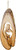 EARTHWOOD FINE WOOD PRODUCTS SW-05 Olive Wood Bark Slice with Kokapelli  Brown