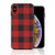 Silicone Case for iPhone Xs  Red and Black Buffalo Plaid Design Printed Phone Case Full Body Protection Shockproof Anti-Scratch Drop Protection Cover
