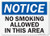 SmartSign  Notice - No Smoking Allowed In This Area  Sign   10  x 14  Aluminum