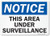 SmartSign  Notice - This Area Under Surveillance  Sign   10  x 14  Aluminum