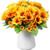 Momkids 4 Pack Sunflower Bathroom Decor Sunflower Artificial Flowers Bouquet Fake Yellow Silk Sun Flower for Home Garden Wedding Birthday Party DIY Decor