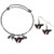 NCAA Siskiyou Sports Womens Virginia Tech Hokies Dangle Earrings and Charm Bangle Bracelet Set One Size Team Color