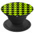 Lime Green Black Color Classic Houndstooth Dog Pattern PopSockets Grip and Stand for Phones and Tablets