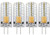 G4 Led Bulb 12V AC-DC 2W Red Light Bulb 48×3014 SMD 20W Halogen Bulb Equivalent  Capsule Spotlight Lamps for Landscape RV 4-Pack