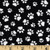 Timeless Treasures"Paw Print Black/White,