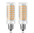 e11 led Bulb  75W or 100W Equivalent Halogen Replacement Lights  Dimmable  Mini Candelabra Base  650 Lumens  Warm White 3000K  AC110V- 120V- 130V  Replaces T4 -T3 JD e11 Light Bulb-