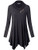Tunic Sweaters for Women Cestyle Tops Long Sleeve Cowl Neck Casual Juniors Sweatshirt Shirt Dress Carbon Black Large