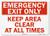 Emergency Exit Only - Keep Area Clear at All Times  Sign by SmartSign   14  x 10  3M Reflective Aluminum