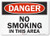 Smartsign U3-1840-RA14X10 Danger NO Smoking in This Area  Reflective Recycled Aluminum Sign  14  x 10