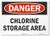 SmartSign Danger - Chlorine Storage Area  Sign   10  x 14  3M Reflective Aluminum