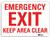SmartSign Emergency Exit  Keep Area Clear Sign   10  x 14  3M Reflective Aluminum