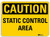 SmartSign Caution - Static Control Area Sign   10  x 14  3M Reflective Aluminum