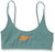Reebok Classic Vector Big Logo Bra  Green Slate  2XS