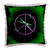 3dRose pc633601 A Purple Peace Sign with Dragonflies-Pillow Case  16 by 16