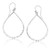 MIMI 925 Sterling Silver Hammered Open Teardrop Hoop Earrings