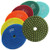 Easy Light Diamond 4 Inch Wet Polishing Pads Sanding Tools 7 Pcs for Granite Marble Stone Grit 50-3000