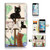 For iPhone 8 Plus - 7 Plus  Flip Wallet Case Cover and Screen Protector Bundle A1944 Cat