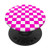 Checkered Pink and White Checkerboard Pattern Style PopSockets PopGrip  Swappable Grip for Phones   Tablets