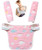 Baby Carrier Reversible Teething Drool Pads Fits Ergobaby Four Position 360 3-Piece Set for Most Baby Carrier Pink Cloud