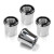 Jeep Grill Logo on Black Chrome Tire Stem Valve Caps  Official Licensed