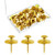 Double-Headed Picture Hangers Nails Small Head Hanging Nails Picture Photo Hanging Hook Pins for Home Office Hanging Picture Photo Decorations Gold 50 Pieces