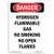 OSHA Danger Sign - Hydrogen Flammable Gas No Smoking   Choose from  Aluminum  Rigid Plastic Or Vinyl Label Decal   Protect Your Business  Construction Site  Warehouse   Shop Area    Made in The USA