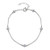 GemStar USA Sterling Silver Cubic Zirconia Station Dainty Chain Anklet GemStar USA Sterling Silver Cubic Zirconia Station Dainty Chain Anklet