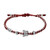 AeraVida Handmade Tropical Butterfly Red Cotton Wax Rope Adjustable Wrist Pull Bracelet