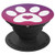 Vintage Purple - Dog Paw Print Heart Design PopSockets Grip and Stand for Phones and Tablets