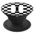 Letter I Checkerboard Chess Board Checkered Black And White PopSockets Grip and Stand for Phones and Tablets