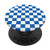 Checker Blue   White Design  Checkerboard - Color Board Gift PopSockets PopGrip  Swappable Grip for Phones   Tablets