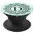 Black Mint Green Monogram Letter D Initial Mandala Flower PopSockets Grip and Stand for Phones and Tablets
