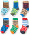 Jefferies Socks Boys  Little Stripe Cotton Crew Socks 6 Pair Pack  Multi  X-Small