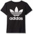 adidas Originals boys Trefoil Tee Shirt  Black-White  Small US adidas Originals boys Trefoil Tee Shirt  Black-White  Small US