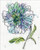 Design Works Crafts Blue Floral  8 x 10 Counted Cross Stitch Kit  Multi-colour