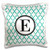 3D Rose Mint Green Pattern Monogram Initial E Pillow Case  16  x 16