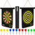 ENAPA Magnetic Dart Board for Kids - Safe Magnetic Darts - Outdoor and Indoor Dart Board Game for Boys and Adults - Kids Dart Game - Double Sided Dartboard - Game Set with 12 Safety Darts