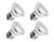 CTKcom 5W PAR16-HR16 LED Spotlight Bulb4 Pack- E26-E27 COB Flood Light Bulb 36 Degree 450LM 6000K Daylight White 50W Halogen Bulb Equivalent LED Bulbs 110V~130V