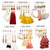 LUYN 36 Pairs Colorful Earrings with Tassel Earrings Layered Ball Dangle Hoop Stud Jacket Earrings for Women Girls Jewelry Fashion and Valentine Birthday Party Gift