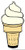 24  Soft Serve ICE Cream Vanilla Concession Decal cart Cone